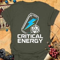 Critical Energy Tee Gift For Tabletop Gamer