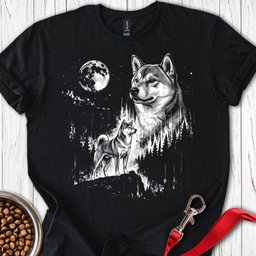 Shiba Inu Moonlight T Shirt Gift For Dog Lover