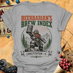 Beerbarian Brew Index Tee Gift For Tabletop Gamer