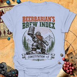Beerbarian Brew Index Tee Gift For Tabletop Gamer
