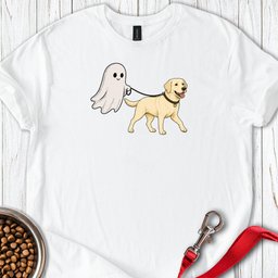 Yellow Lab Ghost Halloween T Shirt Gift For Dog Lover