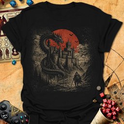 Dragon Castle Tee Gift For Tabletop Gamer