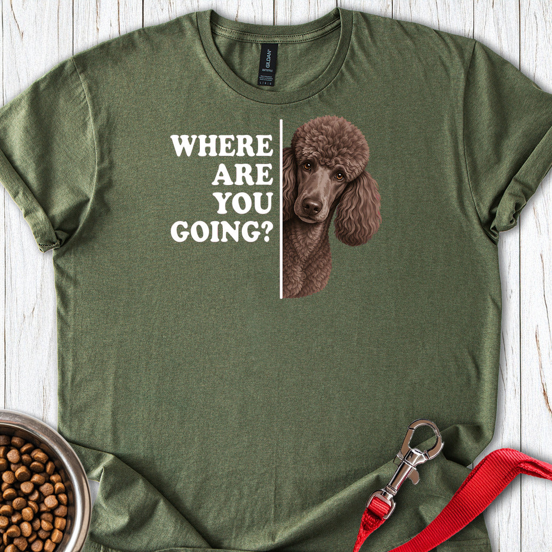 Standard Poodle Where Are You Going 2 T Shirt Gift For Dog Lover