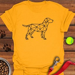 Trendy Geometrical Labrador T Shirt Gift For Dog Lover