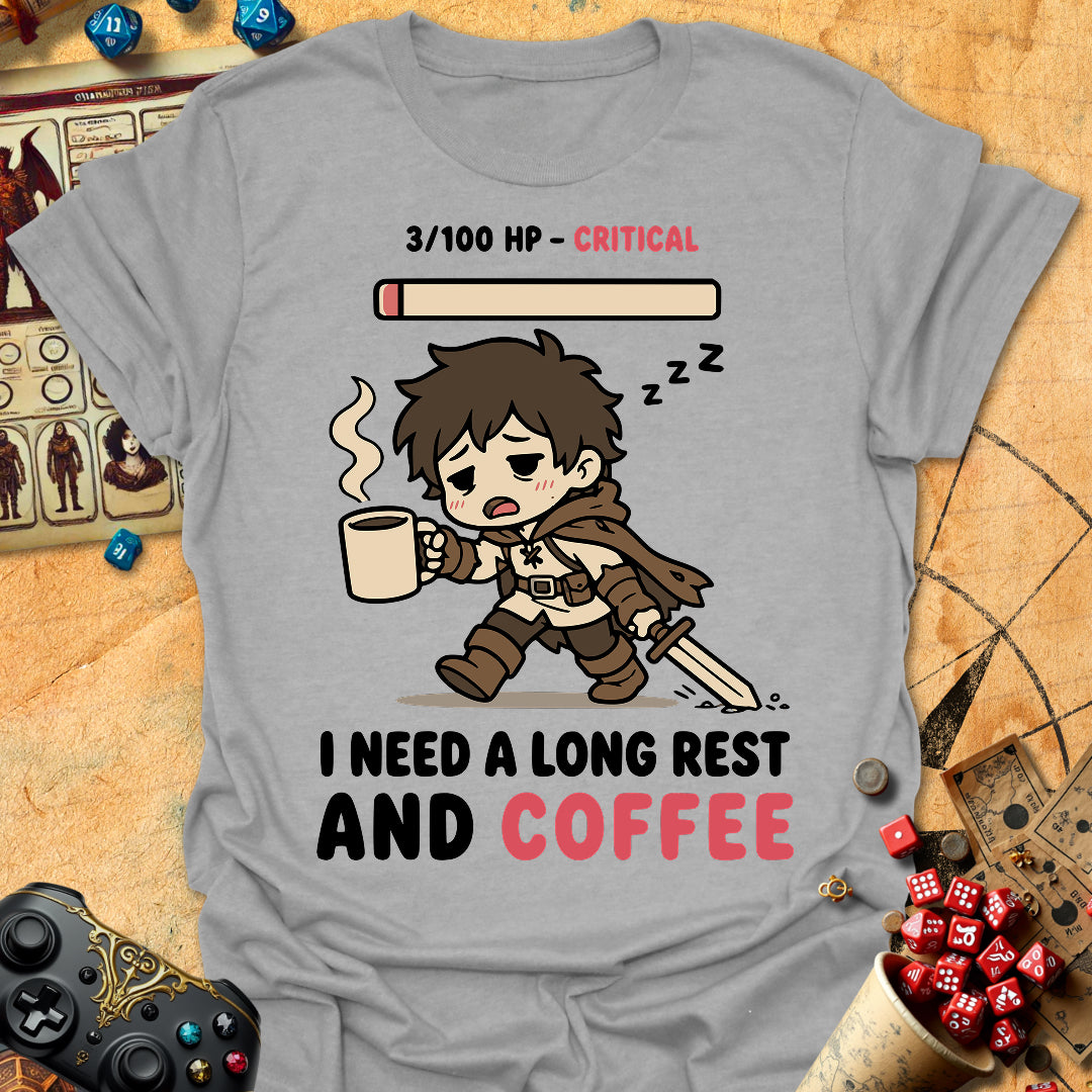 HP Critical Need Coffee Tee Gift For Tabletop Gamer