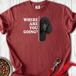 Standard Poodle Where Are You Going Black Premium Tee Gift For Dog Lover