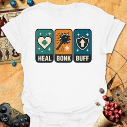 Heal Bonk Buff Tee Gift For Tabletop Gamer