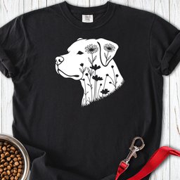 Pitbull Flowers Premium Tee Gift For Dog Lover