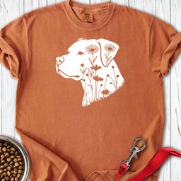 Pitbull Flowers Premium Tee Gift For Dog Lover