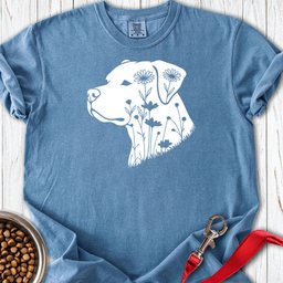 Pitbull Flowers Premium Tee Gift For Dog Lover