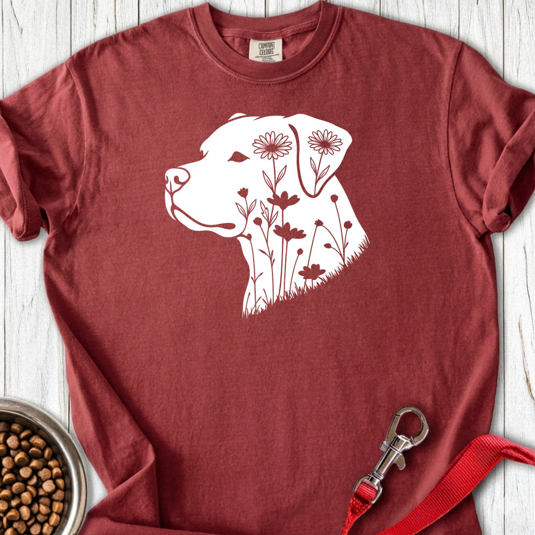 Pitbull Flowers Premium Tee Gift For Dog Lover
