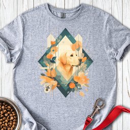 Yellow Labrador Abstract Art T Shirt Gift For Dog Lover