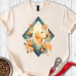 Yellow Labrador Abstract Art T Shirt Gift For Dog Lover