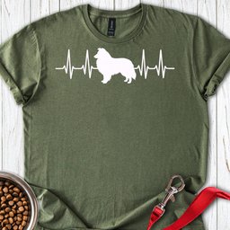 Shetland Sheepdog Heartbeat T Shirt Gift For Dog Lover