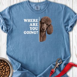 Standard Poodle Where Are You Going 2 Premium Tee Gift For Dog Lover