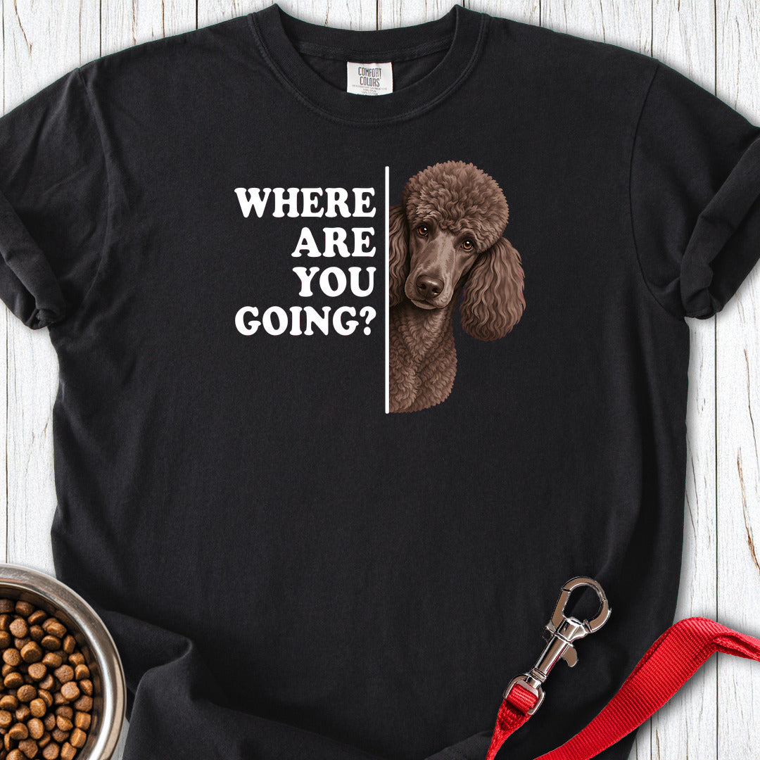 Standard Poodle Where Are You Going 2 Premium Tee Gift For Dog Lover