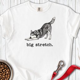 Siberian Husky Big Stretch Premium Tee Gift For Dog Lover