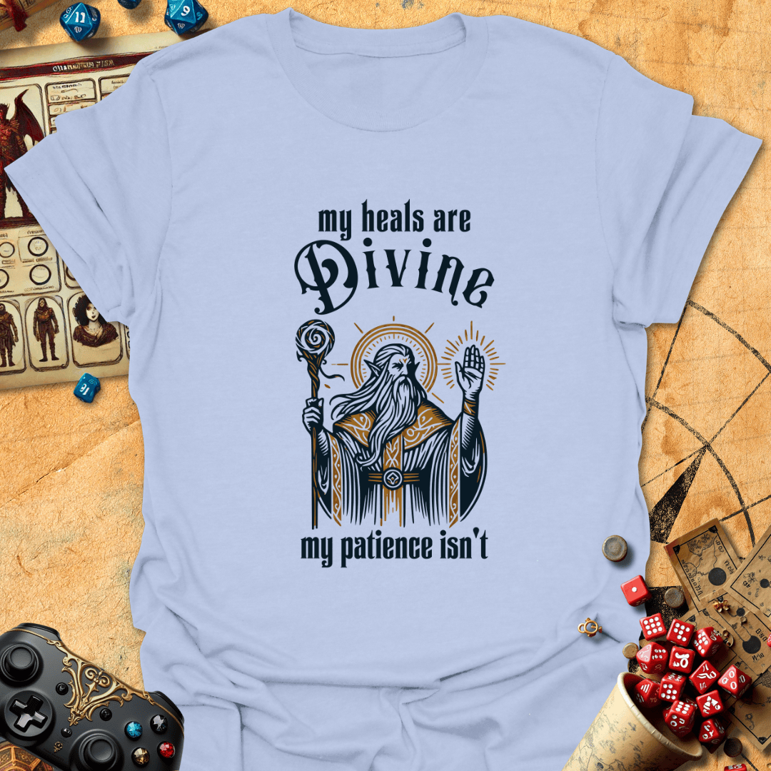 Heals Divine Tee Gift For Tabletop Gamer