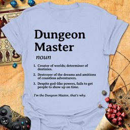 Dungeon Master Definition Tee Gift For Tabletop Gamer
