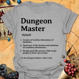 Dungeon Master Definition Tee Gift For Tabletop Gamer