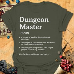 Dungeon Master Definition Tee Gift For Tabletop Gamer