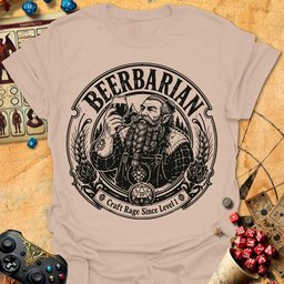 Beerbarian Craft Tee Gift For Tabletop Gamer