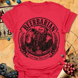 Beerbarian Craft Tee Gift For Tabletop Gamer