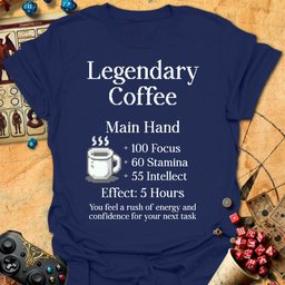 Legendary Coffee Tee Gift For Tabletop Gamer