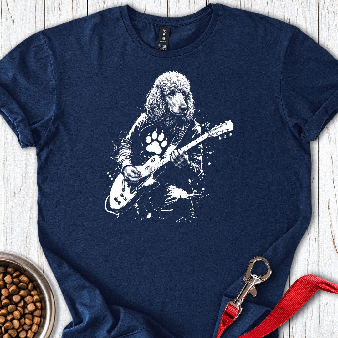 Standard Poodle Guitar T Shirt Gift For Dog Lover