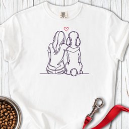 Standard Poodle Hug Premium Tee Gift For Dog Lover