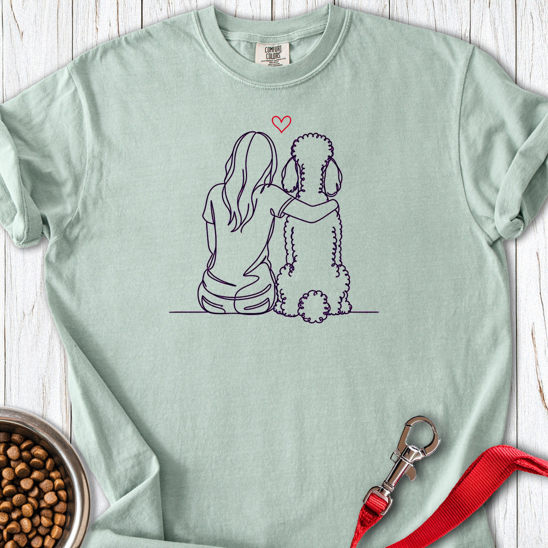 Standard Poodle Hug Premium Tee Gift For Dog Lover