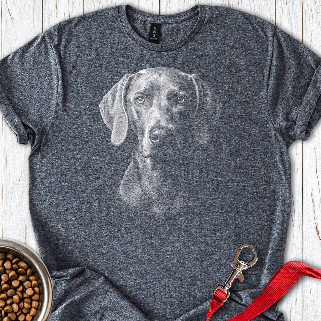 Weimaraner Engraved T Shirt Gift For Dog Lover