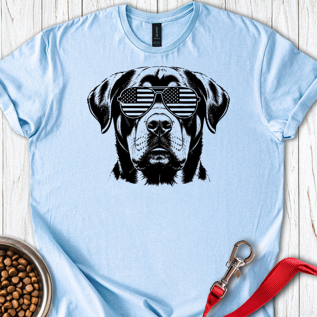 Rottweiler Flag Shades T Shirt Gift For Dog Lover