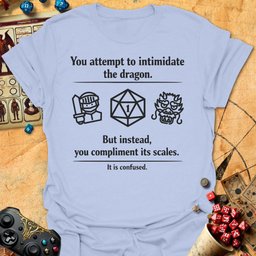 Intimidate Dragon Fail Tee Gift For Tabletop Gamer
