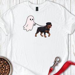 Rottweiler Ghost Walk T Shirt Gift For Dog Lover