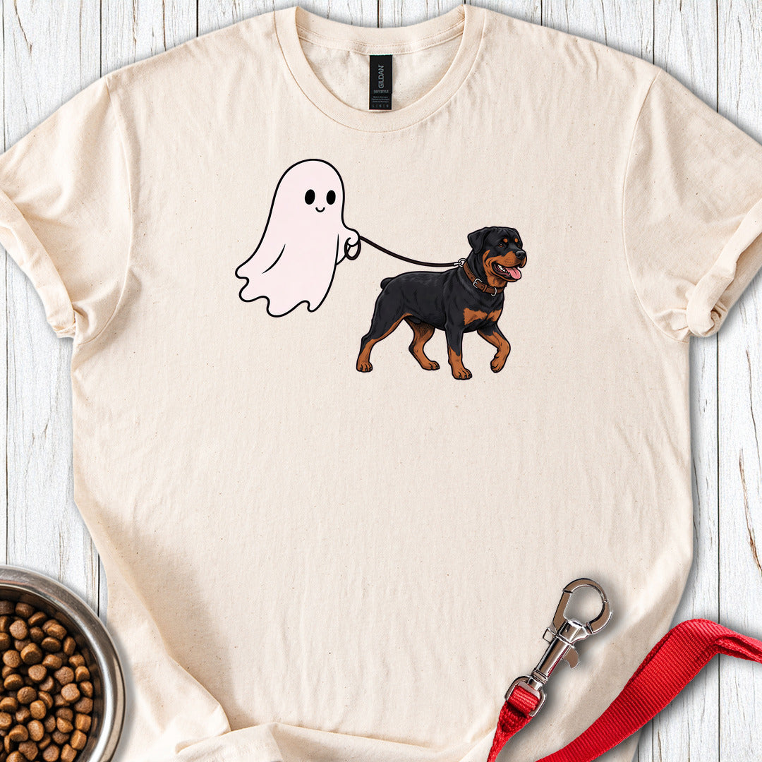 Rottweiler Ghost Walk T Shirt Gift For Dog Lover