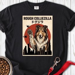 Rough Collie Colliezilla Premium Tee Gift For Dog Lover