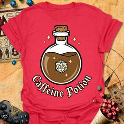Caffeine Potion Tee Gift For Tabletop Gamer