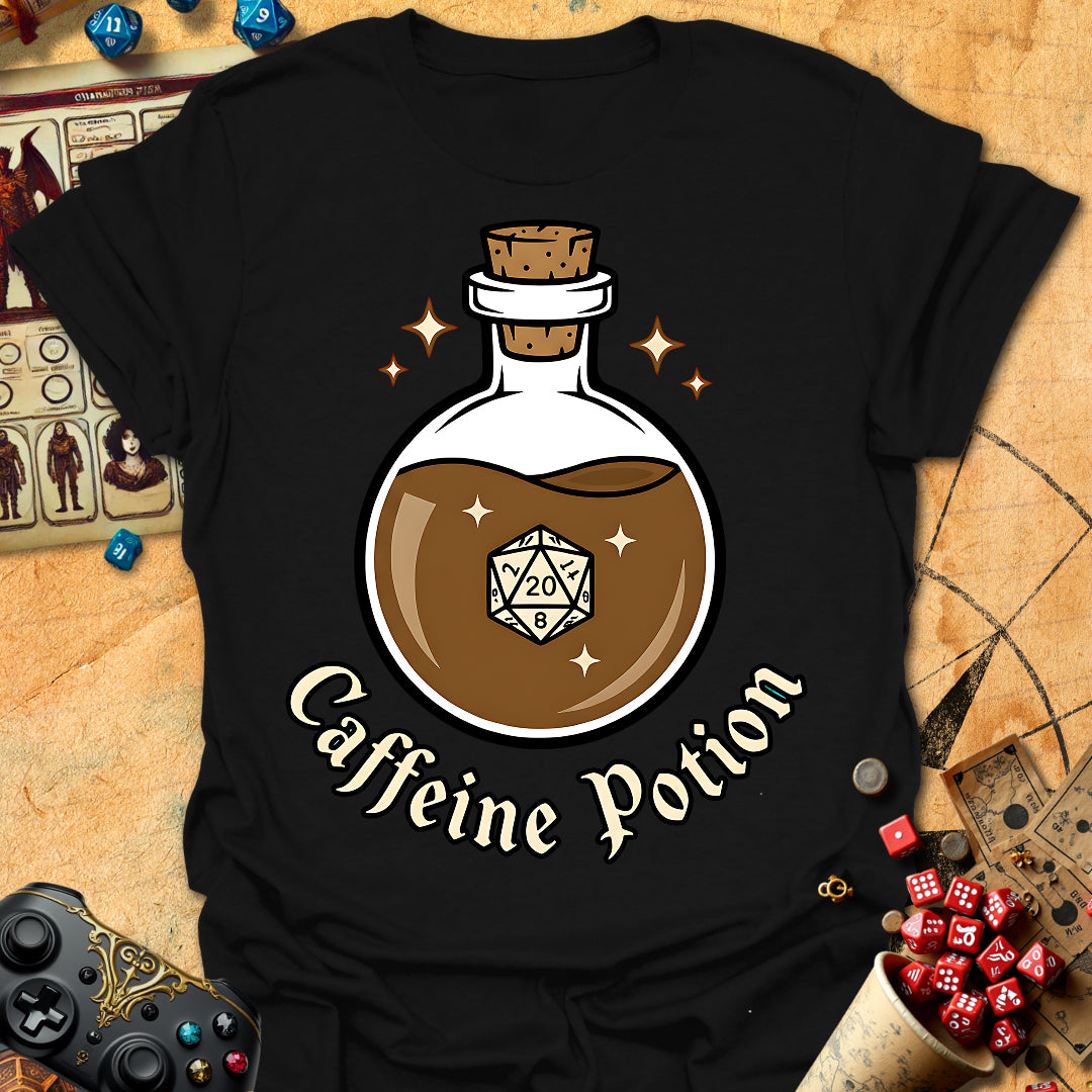 Caffeine Potion Tee Gift For Tabletop Gamer