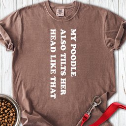 Standard Poodle Tilts Her Head Premium Tee Gift For Dog Lover