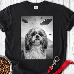 Shih Tzu Ufo Premium Tee Gift For Dog Lover