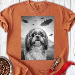 Shih Tzu Ufo Premium Tee Gift For Dog Lover