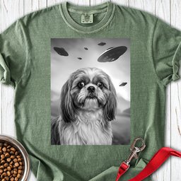Shih Tzu Ufo Premium Tee Gift For Dog Lover