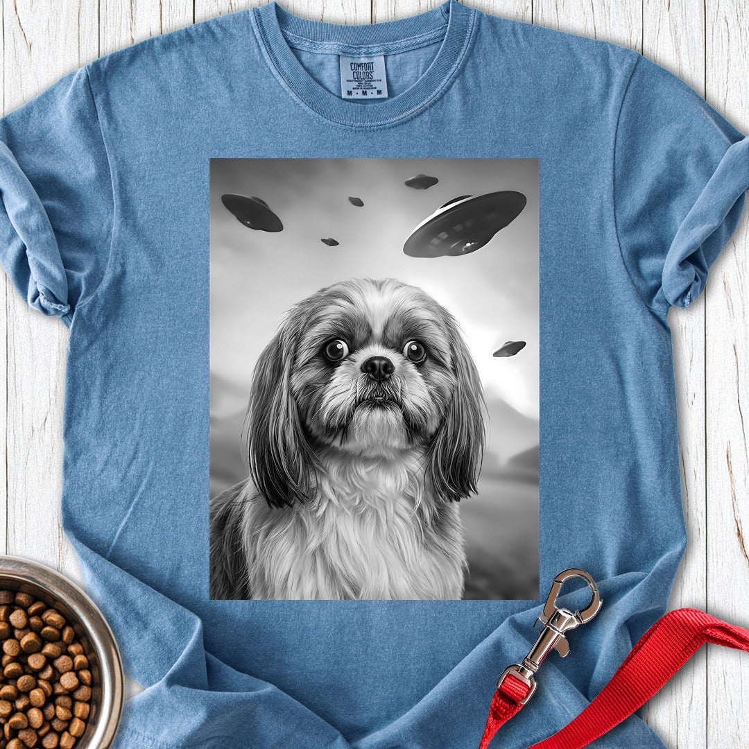 Shih Tzu Ufo Premium Tee Gift For Dog Lover