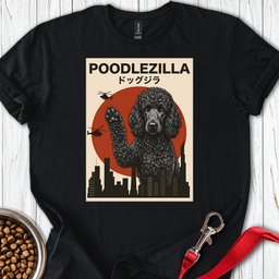 Standard Poodle Poodlezilla Black T Shirt Gift For Dog Lover