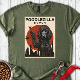 Standard Poodle Poodlezilla Black T Shirt Gift For Dog Lover