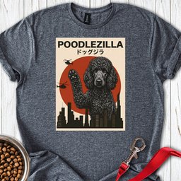 Standard Poodle Poodlezilla Black T Shirt Gift For Dog Lover