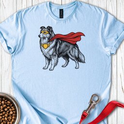 Shetland Sheepdog Superhero T Shirt Gift For Dog Lover