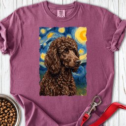 Standard Poodle Van Gogh Chocolate Premium Tee Gift For Dog Lover