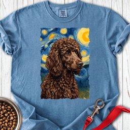 Standard Poodle Van Gogh Chocolate Premium Tee Gift For Dog Lover